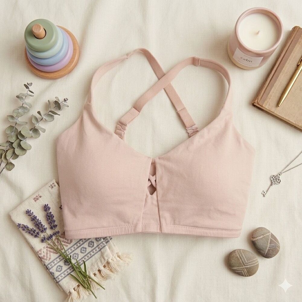 Bare Necessities Wireless Bra Nude Pink Medium Support Comfort Bra 32i